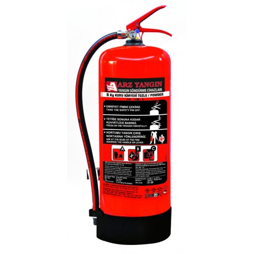 6 Kg Yangın Söndürme Cihazı Kuru Kimyevi Tozlu