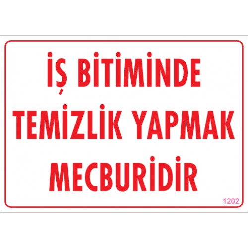 Çevre Temizlik Levhası