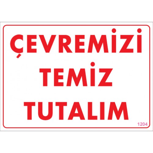 Çevre Temizlik Levhası