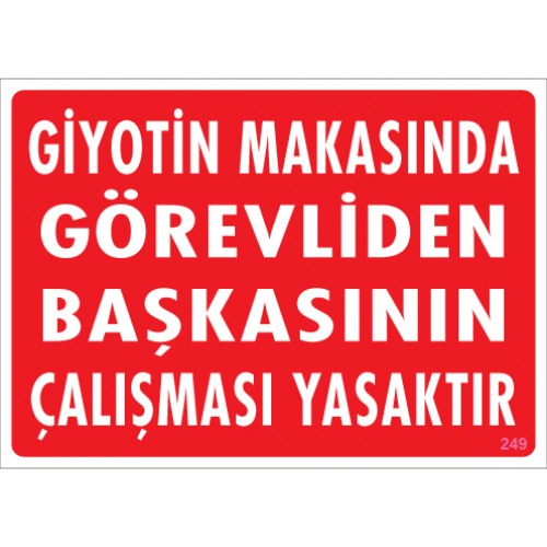 Makine Kullanım Levhaları