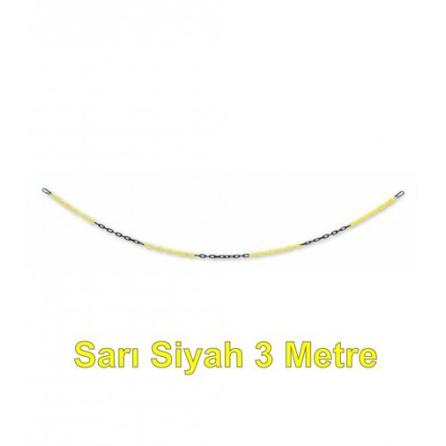 Plastik Zincir Sarı Siyah 3 Metre