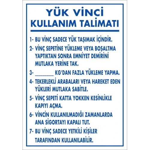 Talimat Levhaları