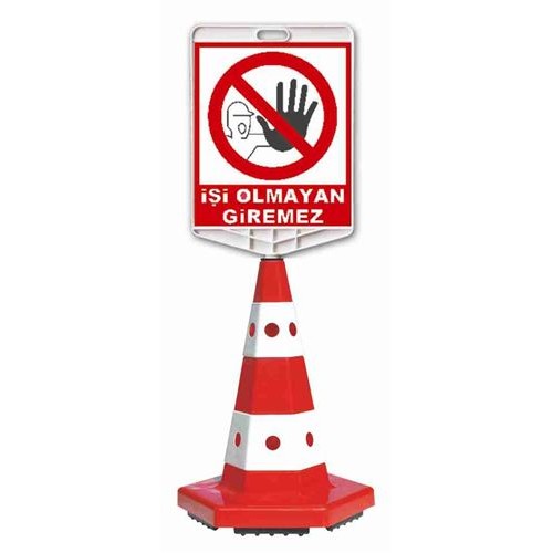 Trafik Konisi Trafik Levhalı